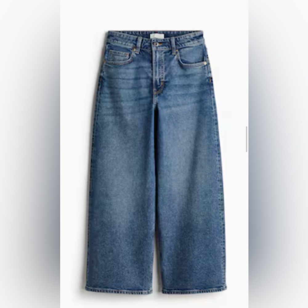 H&M High Rise Wide Cut Jeans